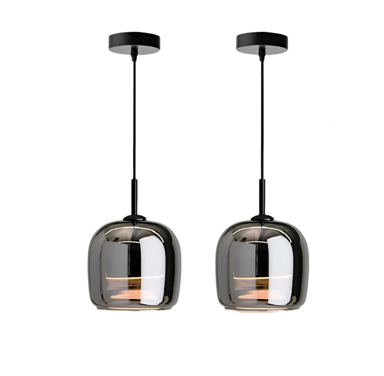 Black Glass Pendant Light
