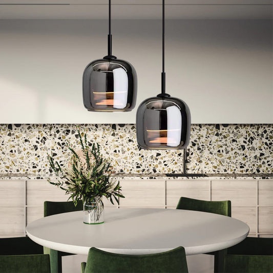 Black Glass Pendant Light