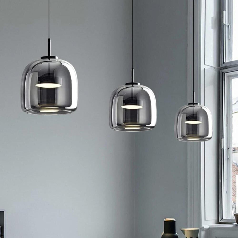 Black Glass Pendant Light