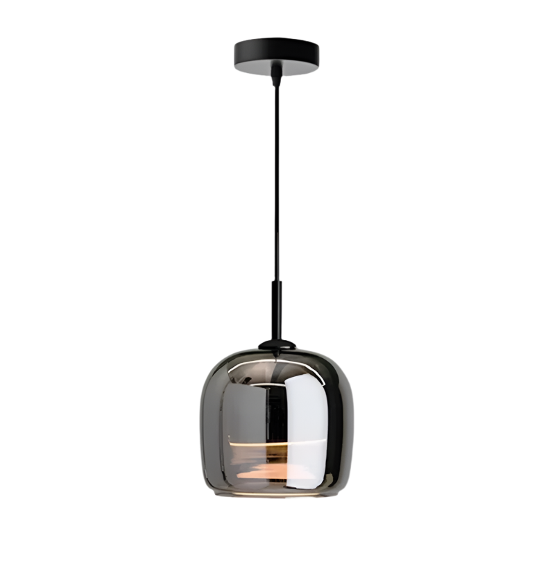 Black Glass Pendant Light