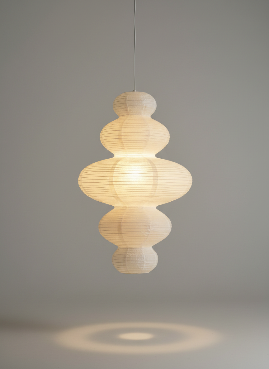 Embossed Rice Paper Cloud Pendant Light | Kumora