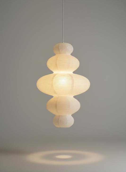 Embossed Rice Paper Cloud Pendant Light | Kumora