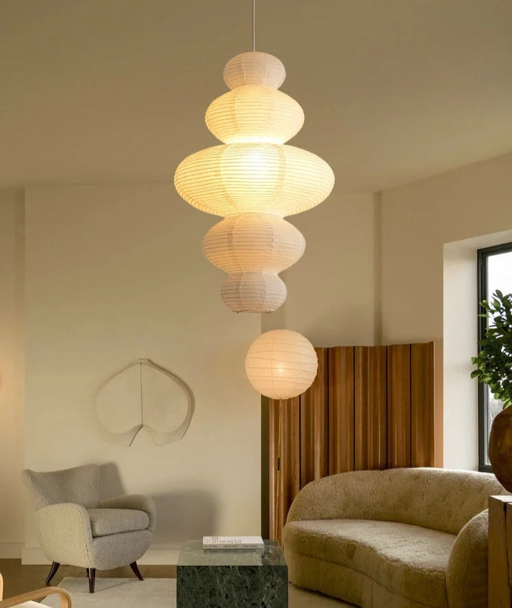 Embossed Rice Paper Cloud Pendant Light | Kumora