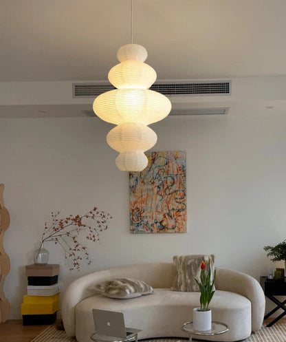 Embossed Rice Paper Cloud Pendant Light | Kumora