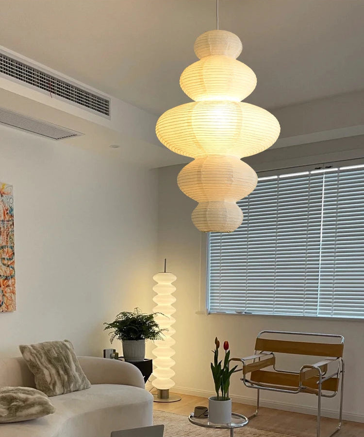 Embossed Rice Paper Cloud Pendant Light | Kumora