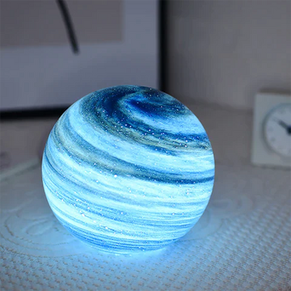 Glass Lunar Lamp with 16-Color Remote Control