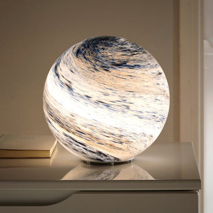 Glass Lunar Lamp with 16-Color Remote Control