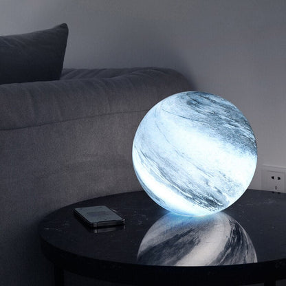 Glass Lunar Lamp with 16-Color Remote Control