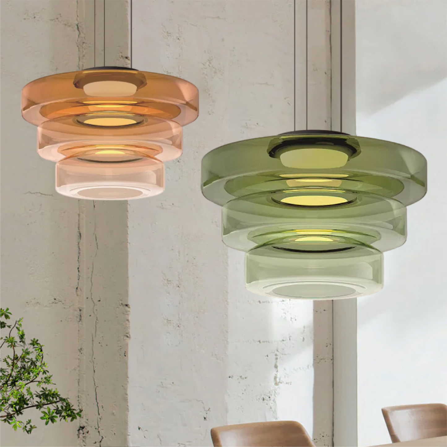 Glass Pendant Light Fixture