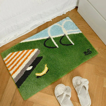 Handcrafted Summer Poolside Tufted Rug Set | Taira
