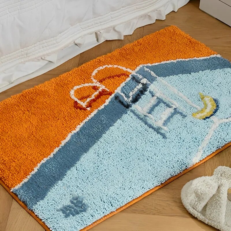 Handcrafted Summer Poolside Tufted Rug Set | Taira