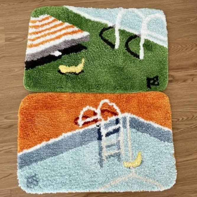 Handcrafted Summer Poolside Tufted Rug Set | Taira