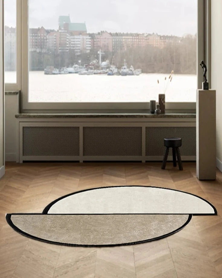 Modern Geometric Half-Moon Rug | Haveni
