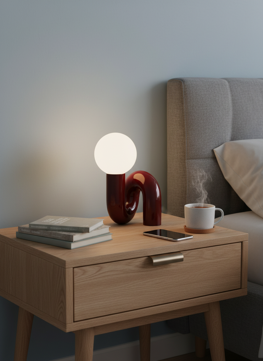 Modern Sculptural U-Shape Table Lamp | Auren