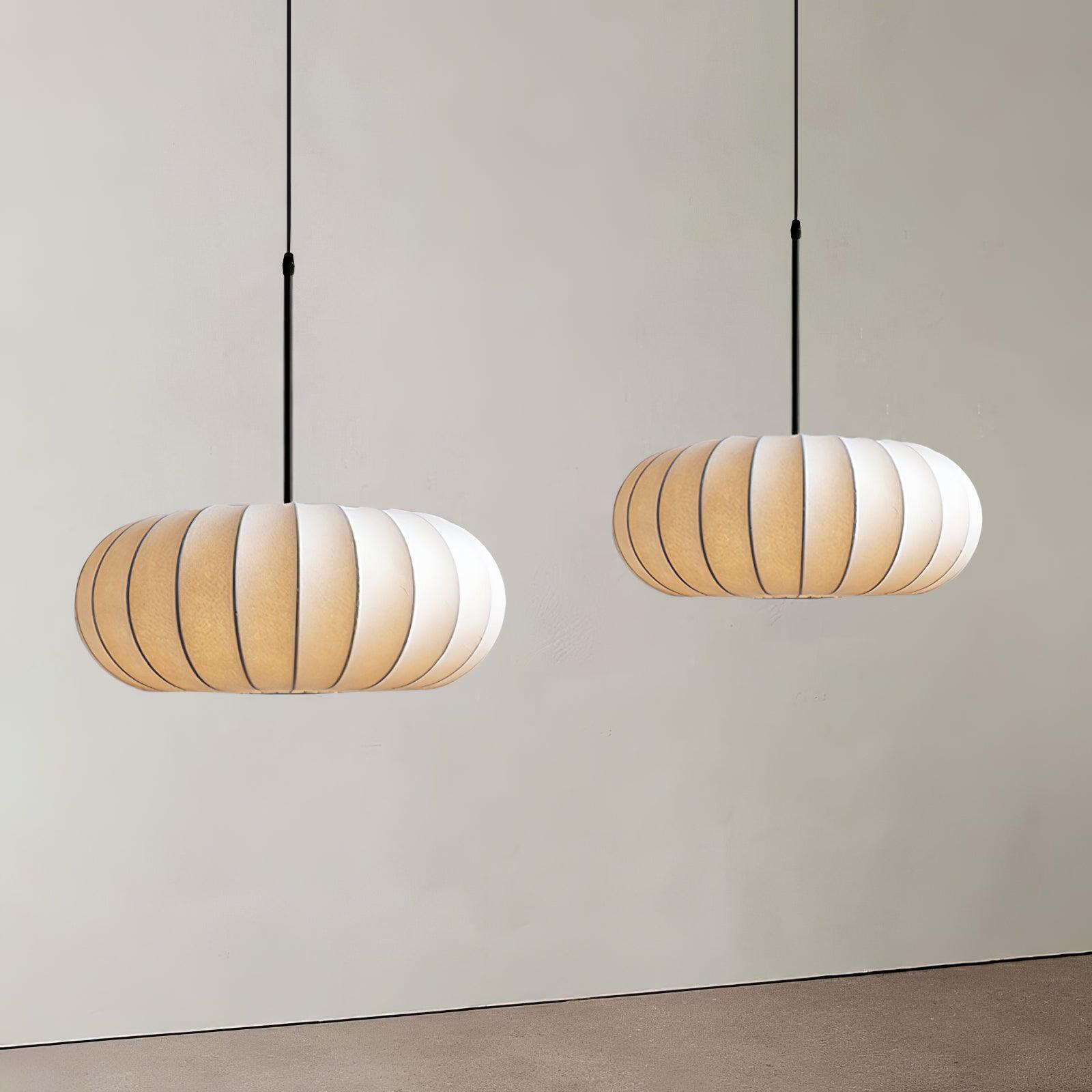 Pendant Light with Metal and Fabric