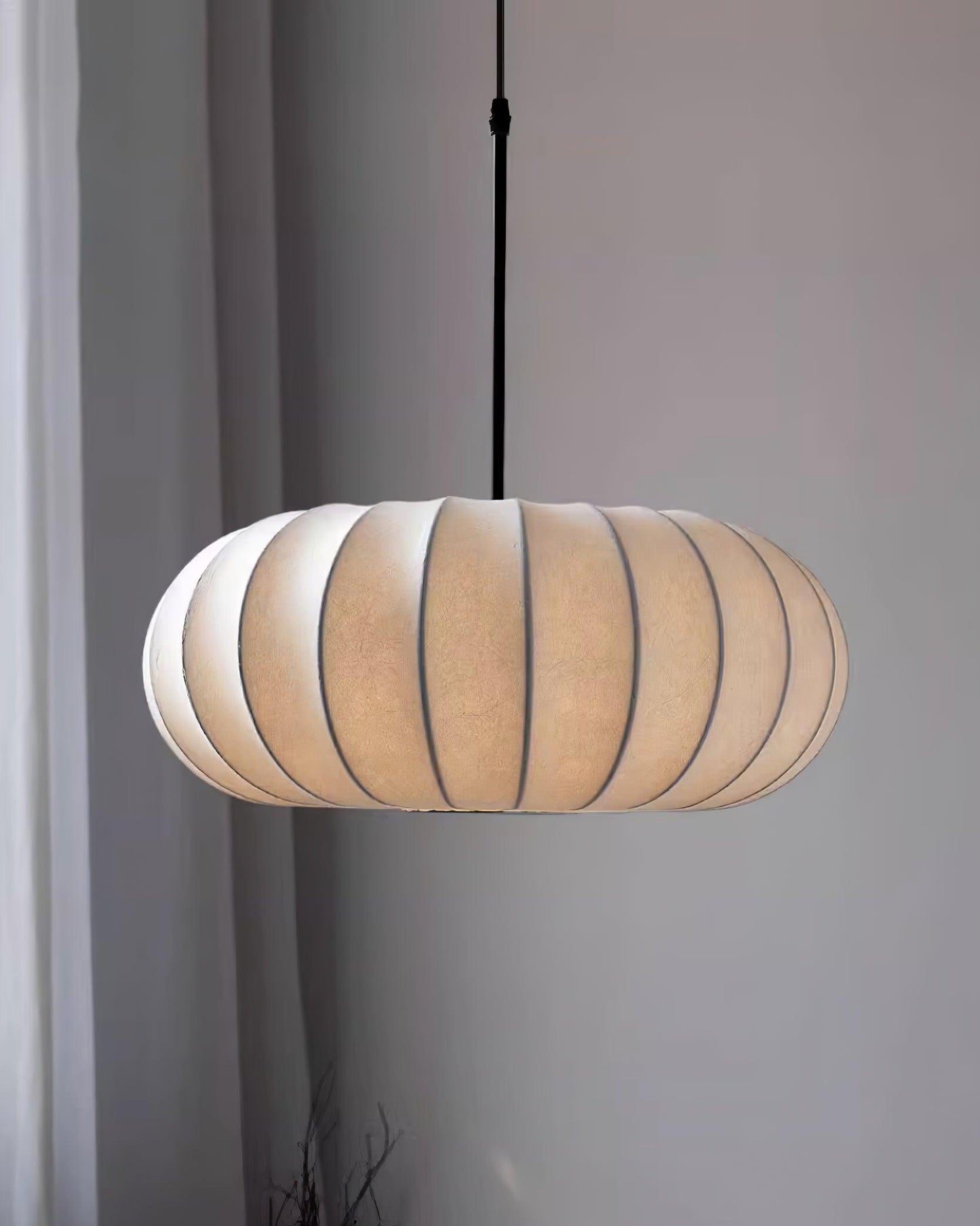 Pendant Light with Metal and Fabric