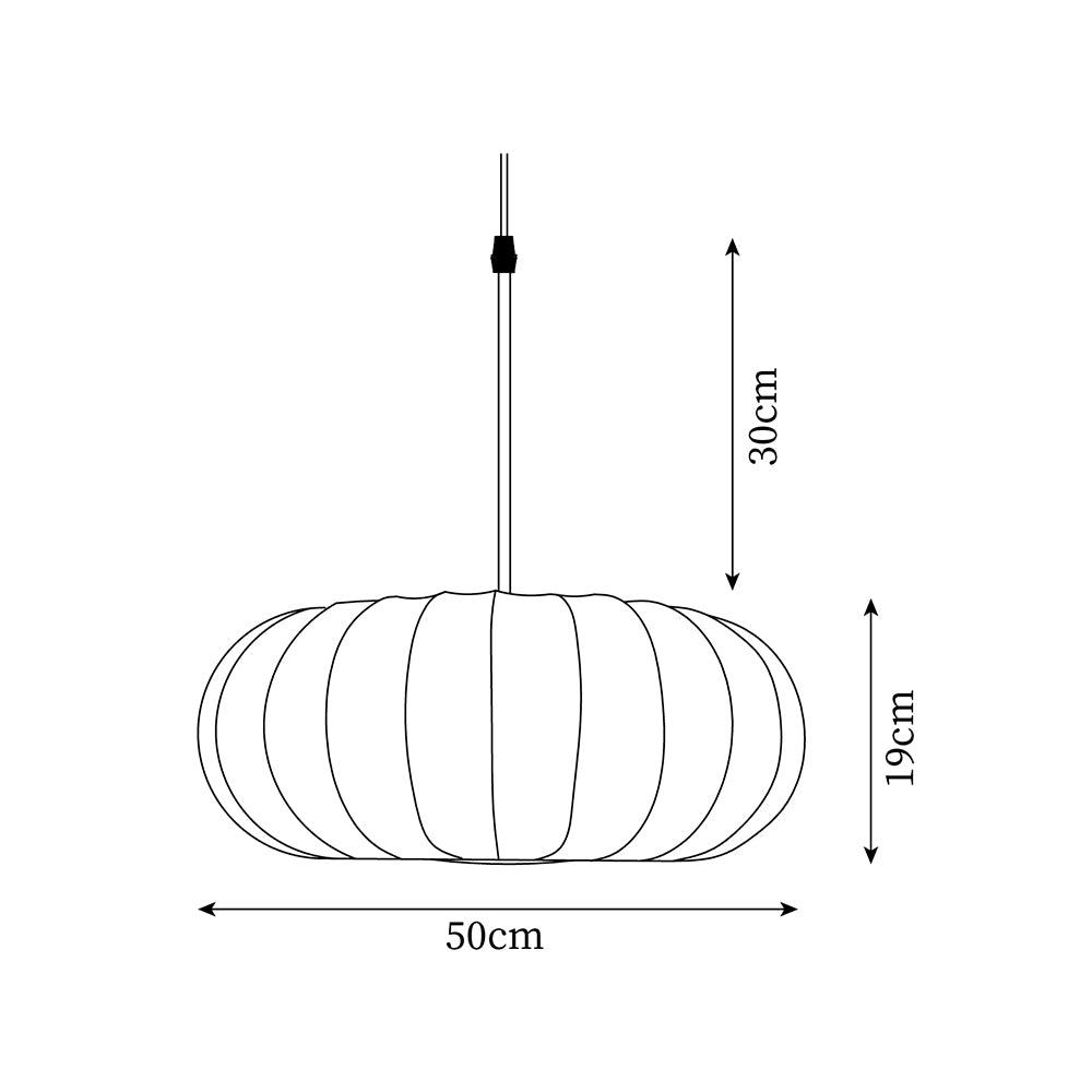 Pendant Light with Metal and Fabric