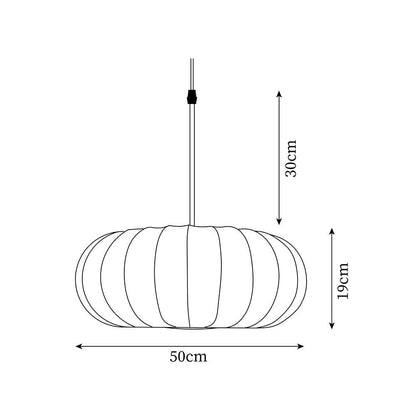 Pendant Light with Metal and Fabric