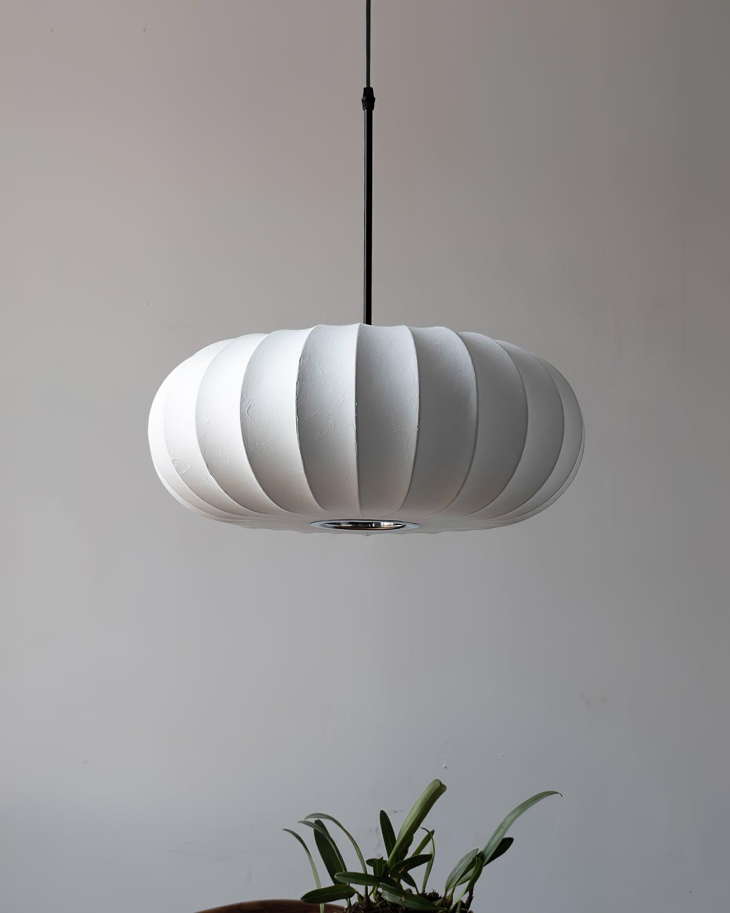 Pendant Light with Metal and Fabric