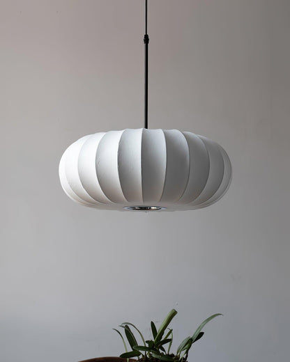 Pendant Light with Metal and Fabric