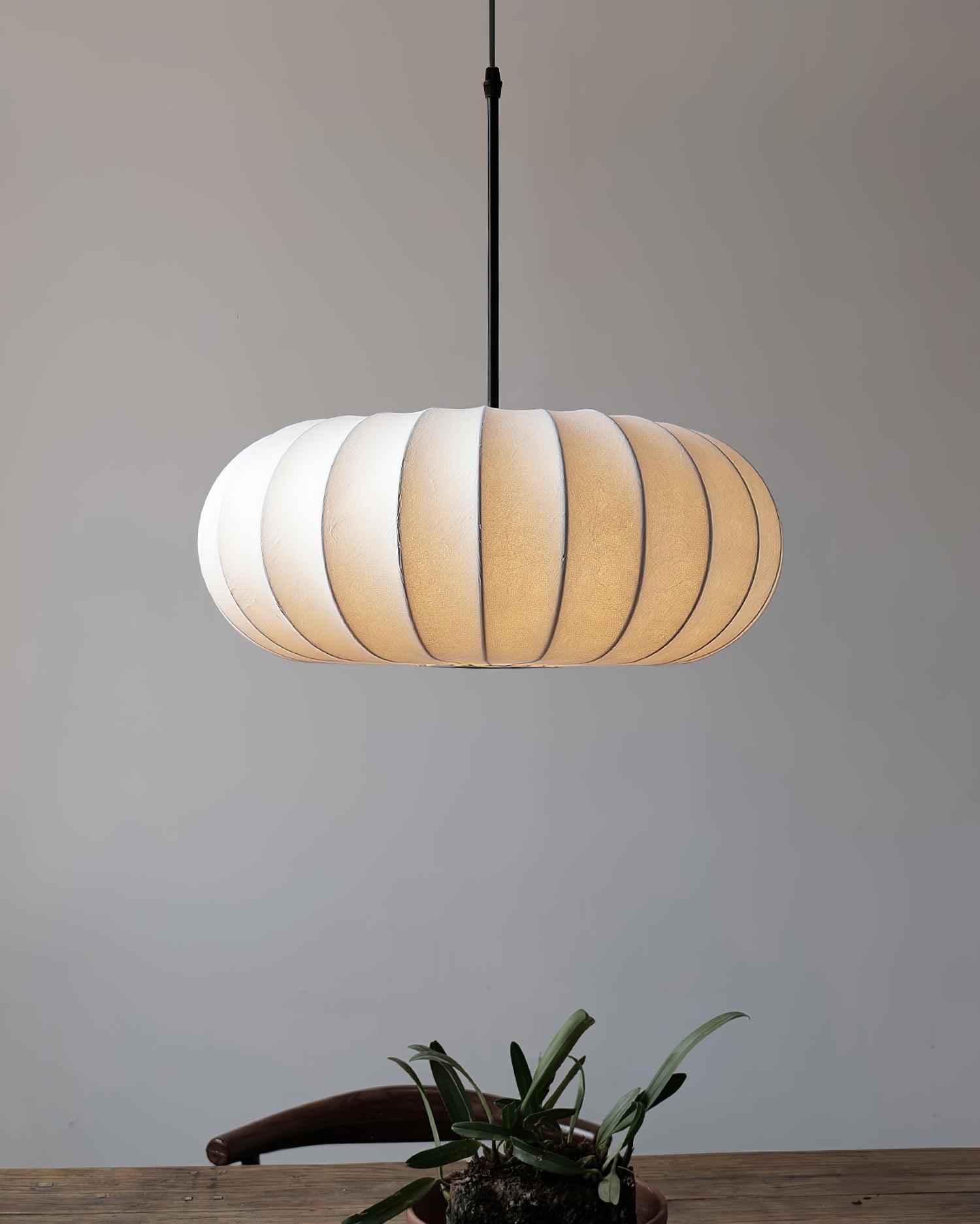 Pendant Light with Metal and Fabric
