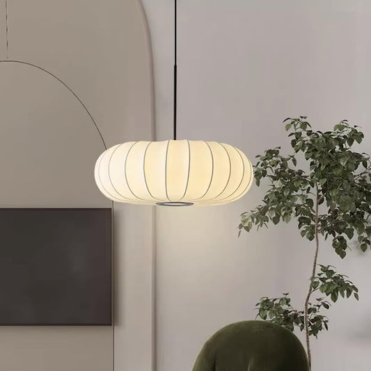 Pendant Light with Metal and Fabric