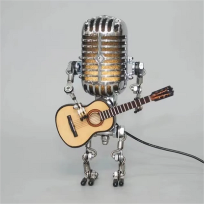 Robot Table Lamp with Guitar