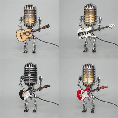 Robot Table Lamp with Guitar
