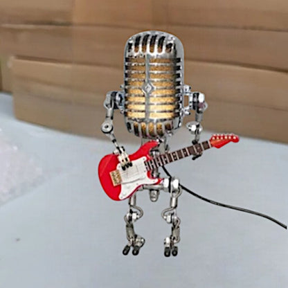 Robot Table Lamp with Guitar