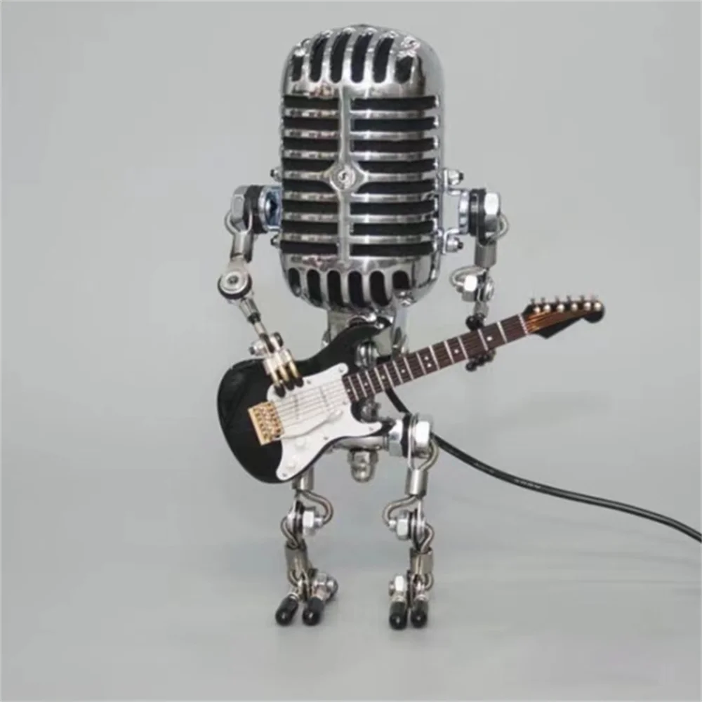 Robot Table Lamp with Guitar