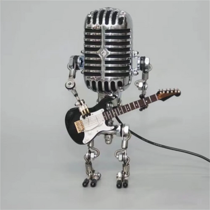 Robot Table Lamp with Guitar