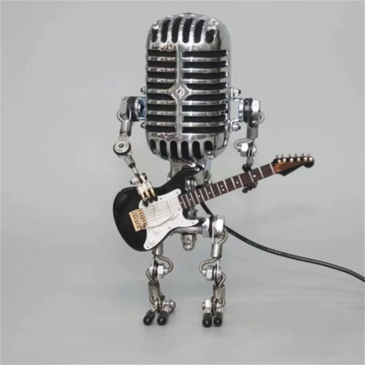 Robot Table Lamp with Guitar