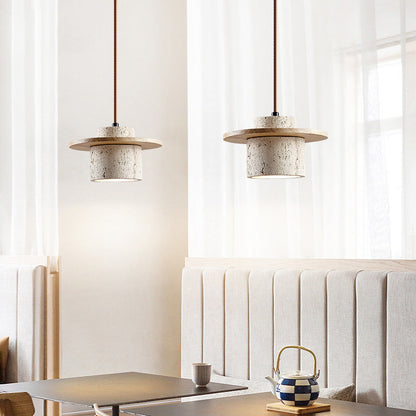 Travertine Pendant Light Fixture