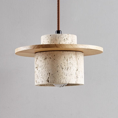 Travertine Pendant Light Fixture