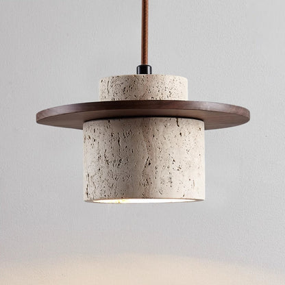 Travertine Pendant Light Fixture
