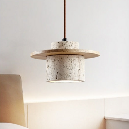 Travertine Pendant Light Fixture