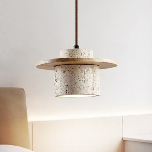Travertine Pendant Light Fixture